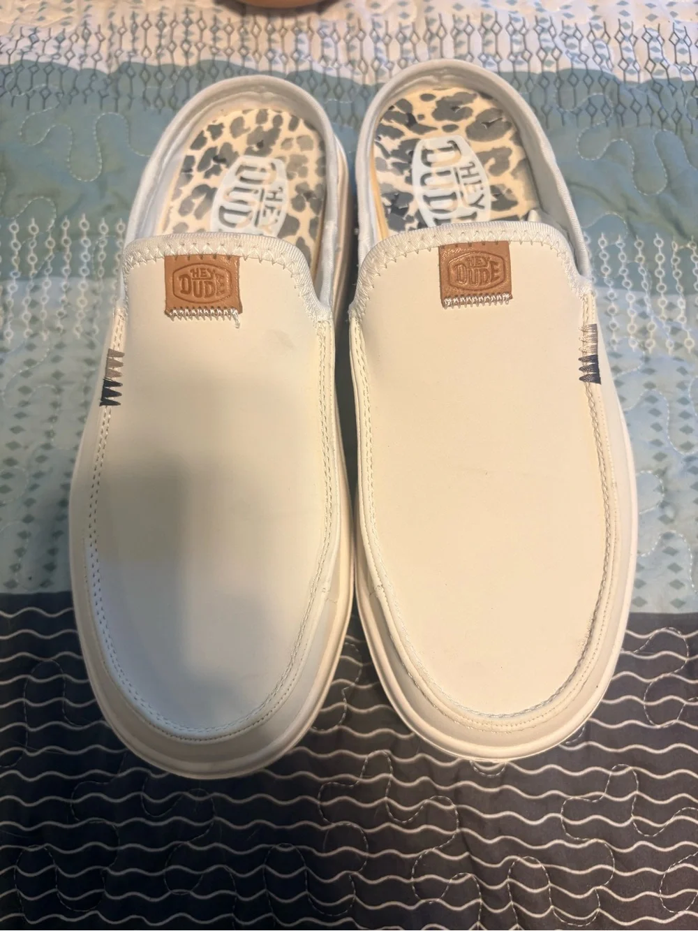 Hey Dude Women’s White Platform Slip-On Mule - Picture 5 of 5